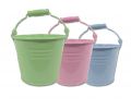 Eimer Ø12cm H10cm 8St. pink/grün/blau pastell