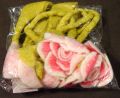 Filzband m.Rose/Blatt pink 4St