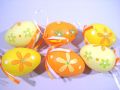 Plastikeier 8cm a.Band orange 6St