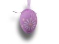 Plastikei 6cm z.Hängen 12St. lila m.Blüten