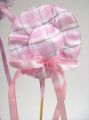 Hut Ø6,5cm a. Stab lila/pink 12St