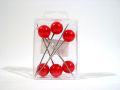 Perlkopfnadel Ø 20mm 90mm 6St rot