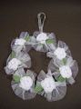 Autokranz mit weißen Rosen Ø13cm