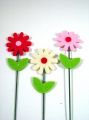 Filzblumenstecker creme/pink/rosa (36St.)