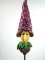 Feenkopf am Stab 45cm aubergine