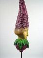 Feenkopf am Stab 45cm aubergine