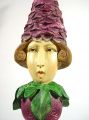 Feenkopf am Stab 45cm aubergine