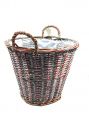 Korb 41,5x35cm grau/rot