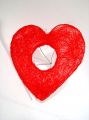 Sisalherzmanschette rot 20cm rot (8St.)