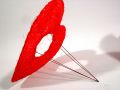 Sisalherzmanschette rot 20cm rot (8St.)