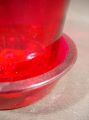 Orchideentopf Glas pink mit Unters. Ø15cm
