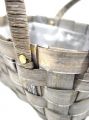 Spankorb mit Henkel grau 24/21cm (2St.)