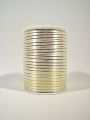 Splittband 2 Goldstreifen auf silber 10 mm 250m
