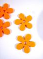 Filzblume 3cm 24St. orange/gelb