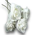 Foamrose Ø 8cm weiß 24St.