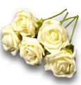 Foam Rose Ø6cm Creme 24St.
