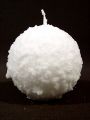 Kugelkerze gefrostet / geeist 100mm 2St. weiss Schneeball