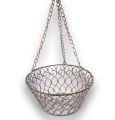 Metallkorb Hängeampel Ø24cm Braun zum Hängen 