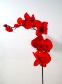 Orchidee 82cm Samt rot mit Glitter