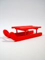 Holzschlitten 9,5cm rot 6St