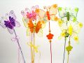 Schmetterling Organza am Stick 10x7cm 6St