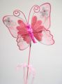 Schmetterling Organza am Stick 10x7cm 6St