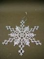 Schneeflocke 15cm silber Glimmer 12St