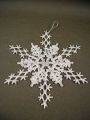 Schneeflocke 22cm silber Glimmer 6St