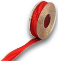 Seidenband Rot mit Goldkante 25mm 25m