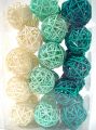 Rattanball blau türkis gebleicht (30St.)