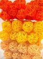 Rattanball orange gelb apricot (72St.)