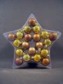 Weihnachtskugel Plastik 5cm braun 20St.
