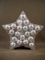 Weihnachtskugel Plastik 6cm silber 20St.