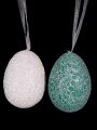 Eier z. Hängen 6St. 8cmx5,5cm Ornamentspitze Pastell