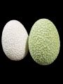 Eier z. Stehen 4St. 10,5cmx6,5cm Blütenmuster grün/weiß