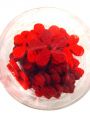 Filzblume 3cm 24St. rot/dunkelrot