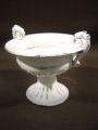Pokal m. Henkel Ø 16cm H12,5cm weiß