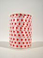 Herzband weiß/rot 10mm Simpatia 250m