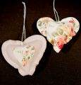 Herz m. Band 7cm 6St Rosenmotiv