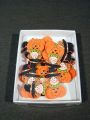 Holzkürbis zum Kleben 3,5cm orange 18St