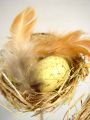 Vogelnest m. Eiern a. Pick 6cm 12St