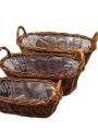 Ovale Korbschale 43/37/30cm ungeschält 3St.