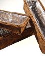 Pflanzenkasten aus ungeschältem Korb, 50x17x12cm