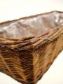 Pflanzenkasten aus ungeschältem Korb, 50x17x12cm