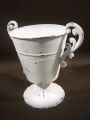Pokal m. Henkel Ø 15cm H20cm weiß