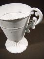 Pokal m. Henkel Ø 15cm H20cm weiß