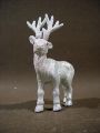 Rentier 10,5cm silber Glimmer 6St
