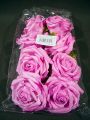Foam Rose Ø 10cm pink-rosa 8St