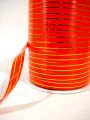 Geschenkband 2 Goldstreifen auf rot 10 mm 250m