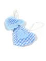 Stoffhänger Herzform 7cm 12St. blau/weiß 